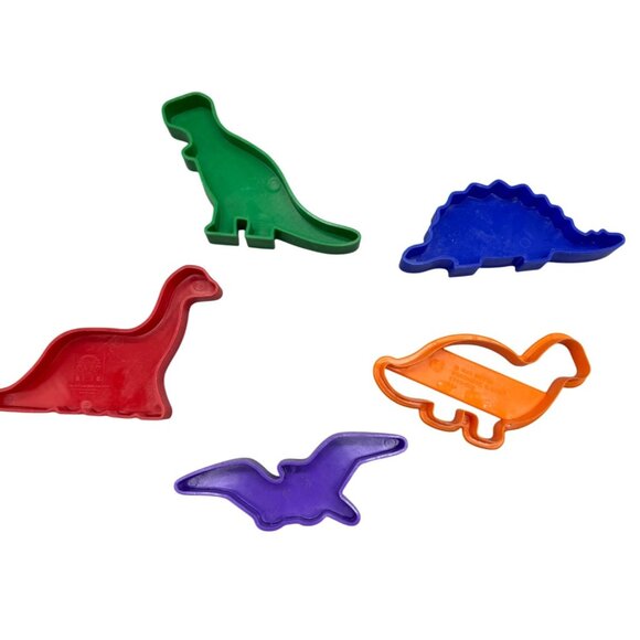Wilton Dinosaur Cookie Cutter Set Of 5 play dough multi color  plastic READ - Picture 1 of 7